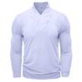 thumbnail image 1 of Kalauyu Men's Shirt Long Sleeve Front Placket Pullover T Shirt Tops Fall Winter Spring, 1 of 7