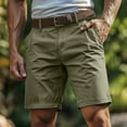 thumbnail image 1 of Kalauyu Men's Stretch Chino Short Slim Fit Flat Front Shorts Summer Cotton Casual Shorts with Pocket, 1 of 4