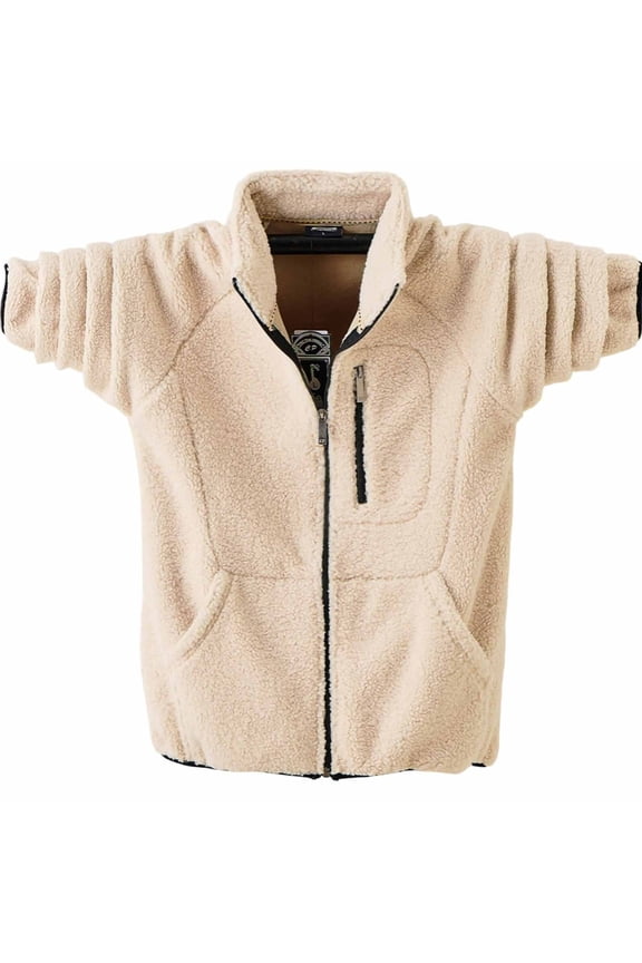 Men's Teddy Fleece Cold-Weather Outdoor Full Zip Jacket Wind Protection