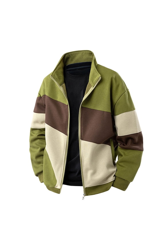 Men's Track Jackets Lightweight Full-Zip Casual Coat Running Athletic Active Jacket with Pockets