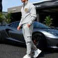 thumbnail image 1 of Kalauyu Men's Tracksuit 2 Piece Half Zipper Sweatsuit Sets Casual Jogging Athletic Suits, 1 of 9