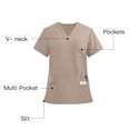 thumbnail image 1 of Kalauyu Men's V-Neck Scrub Top with Multiple Pockets, Short Sleeve Medical Uniform for Nurses and Healthcare Workers, 1 of 6