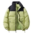 thumbnail image 1 of Kalauyu Men's Winter Coat Warm Puffer Jacket Thicken Cotton Coat Stand Collar, 1 of 2