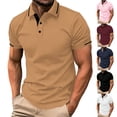 thumbnail image 1 of Kalauyu Men's Work Shirts 3 Buttons Casual Work T Shirts Quick Dry Short Sleeve Golf Shirt Pique Jersey Outdoor Performance, 1 of 9