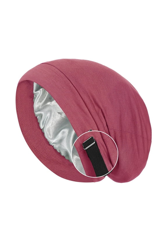 Mens Adjustable Sleep Cap with Buckle Solid Color Closure One Size Fits Most