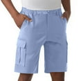 thumbnail image 1 of Kalauyu Mens Casual Twill Cargo Shorts Cotton Drawstring Classic Cargo Stretch Short with Pockets, 1 of 5