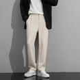 thumbnail image 1 of Kalauyu Mens Dress Pants Solid Color Trousers Classic Business Casual Wedding Suit Pants, 1 of 8