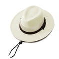 thumbnail image 1 of Kalauyu Mens Formal Hat with Breathable Mesh Panel Cowboy Fedora Hat with Adjustable Strap One Size, 1 of 5