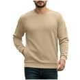thumbnail image 1 of Kalauyu Mens Long Sleeve Shirt - Soft Casual Full Sleeves Crew Neck T Shirts for Men, 1 of 9