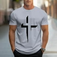 thumbnail image 1 of Kalauyu Mens Round Neck Short Sleeve Graphic Print T Shirt Breathable Fit Casual Short Sleeve, 1 of 5