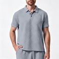 thumbnail image 1 of Kalauyu Mens Short Sleeve Golf Shirts Turn Down Collared with Button Casual Breathable Golf Summer Tops, 1 of 5