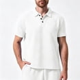 thumbnail image 1 of Kalauyu Mens Short Sleeve Golf Shirts Turn Down Collared with Button Casual Breathable Golf Summer Tops, 1 of 5