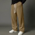 thumbnail image 1 of Kalauyu Mens Sweat Pants Casual Baggy Pants Wide Leg Loose Fit Joggers Sweatpants Elastic Waist Drawstring with Pockets, 1 of 9