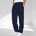 thumbnail image 1 of Kalauyu Mens Sweatpants Drawstring Casual Hiking Pants Joggers Athletic Trousers Loose Straight Pants for Men, 1 of 5