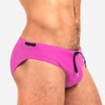 thumbnail image 1 of Kalauyu Mens Swim Briefs Triangle Bathing Suits with Adjustable Drawstring, Classic Solid Quick Dry Swimwear, 1 of 4