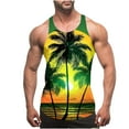 thumbnail image 1 of Kalauyu Mens Tank Tops Beach Summer Sleeveless Shirts Graphic Palm Tree Vacation Tanks Muscle Gym Tank Tops, 1 of 4