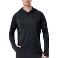 thumbnail image 1 of Kalauyu Mens UPF 50+ Fishing Shirts, Long Sleeve UV Sun Hoodie, Hiking Running Swim Athletic Fitness Shirt, 1 of 7