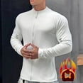 thumbnail image 1 of Kalauyu Mens UPF 50+ Rash Guard Zipper Shirts Long Sleeve Zip Up Sun Protection Beach Shirts Quick Dry Thermal Fleece Lined, 1 of 7