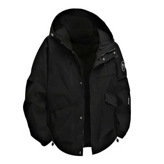 Kalauyu Mens Windproof Jacket Waterproof Lightweight Mountain Sport Jacket for Men Hooded Windbreaker Raincoat