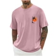 thumbnail image 1 of Kalauyu Round Neck Graphic Tees for Men Summer Short Sleeve T-Shirt Basis Tops Shirt, 1 of 4