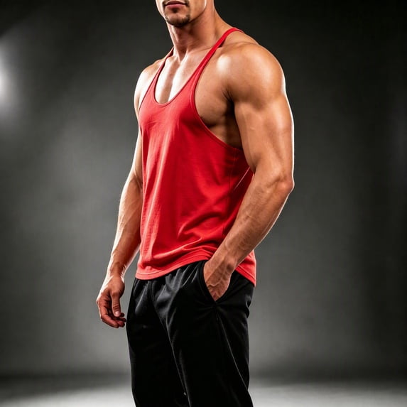 Kalauyu Round Neck Thin Strap Sleeveless for Men Tank Top,Stringer Muscle Shirt for Gym Bodybuilding Competitions