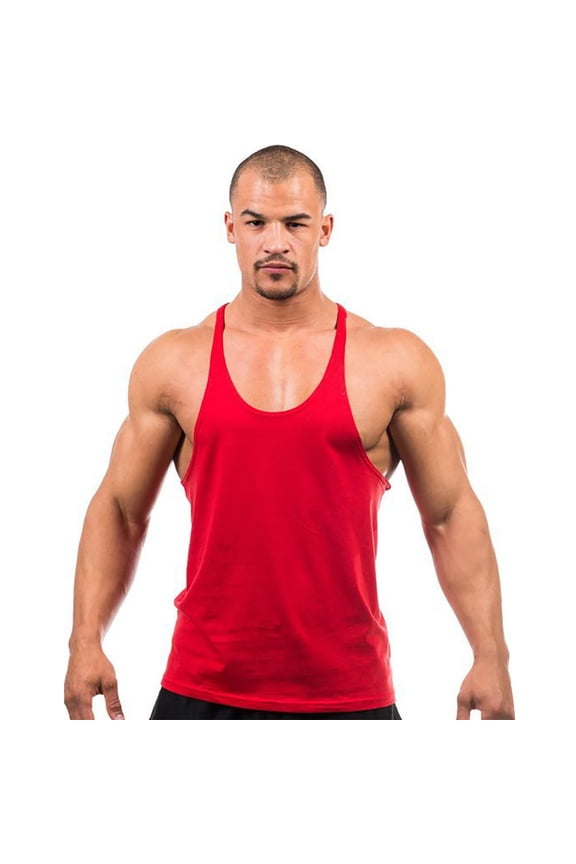 Round Neck Thin Strap Sleeveless for Men Tank Top,Stringer Muscle Shirt for Gym Bodybuilding Competitions