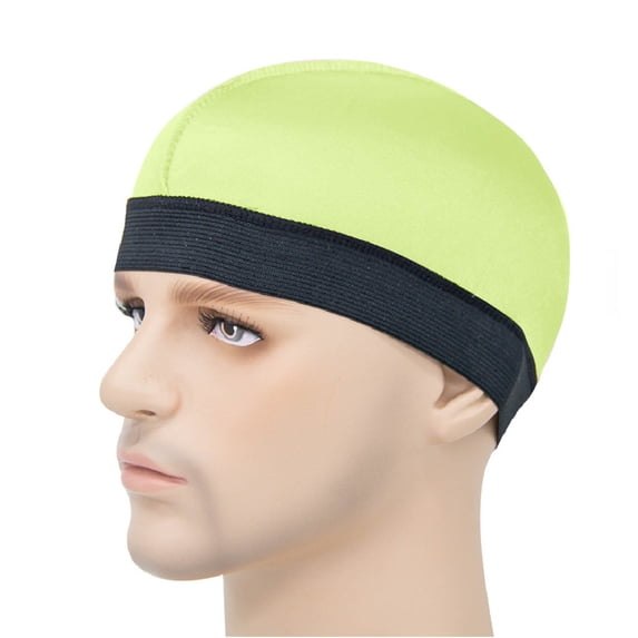 Kalauyu Stretch HeadWrap for Men Durag Sleep Cap with Elastic Band One Size Fits Most