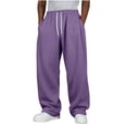 thumbnail image 1 of Kalauyu Sweatpants Jogger for Men Casual Loose Fashion Sporty Elastic-Waist Open-hem Sweat Pant, 1 of 7