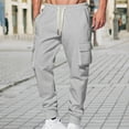 thumbnail image 1 of Kalauyu Sweatpants for Men, Thicked, Closed Bottom Cargo Pants Athletic Joggers Trousers(Available in Big and Tall), 1 of 5