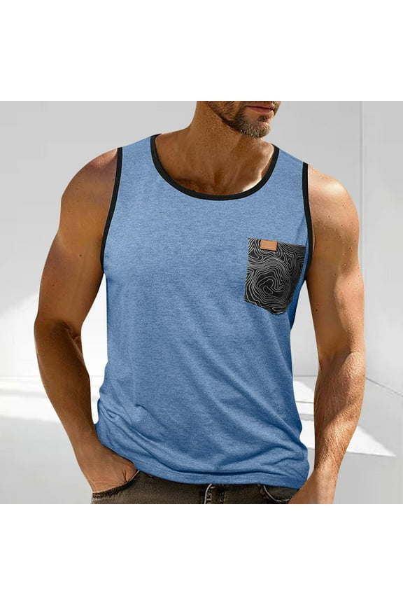 Tank Top Mens Bodybuilding Fitness Shirt Solid Sleeveless Tops Gyms Stringer