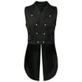 thumbnail image 1 of Kalauyu Mens Steampunk Gothic Tailcoat Vest Waistcoat Casual Suit Vest Jacket V-Neck Brocade Jacquard Sleeveless, 1 of 9