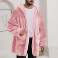 thumbnail image 1 of Kalauyu Unisex Hooded Cardigan for Women and Men, Oversized Sweatshirt Fuzzy Fleece Blanket Hoodie Jacket Winter Coat, 1 of 9