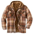 thumbnail image 1 of Kalauyu Winter Heavy Warm Sherpa Lined Fleece Plaid Flannel Jacket Men Plus Size S-5XL Big & Tall Mens Coat, 1 of 1