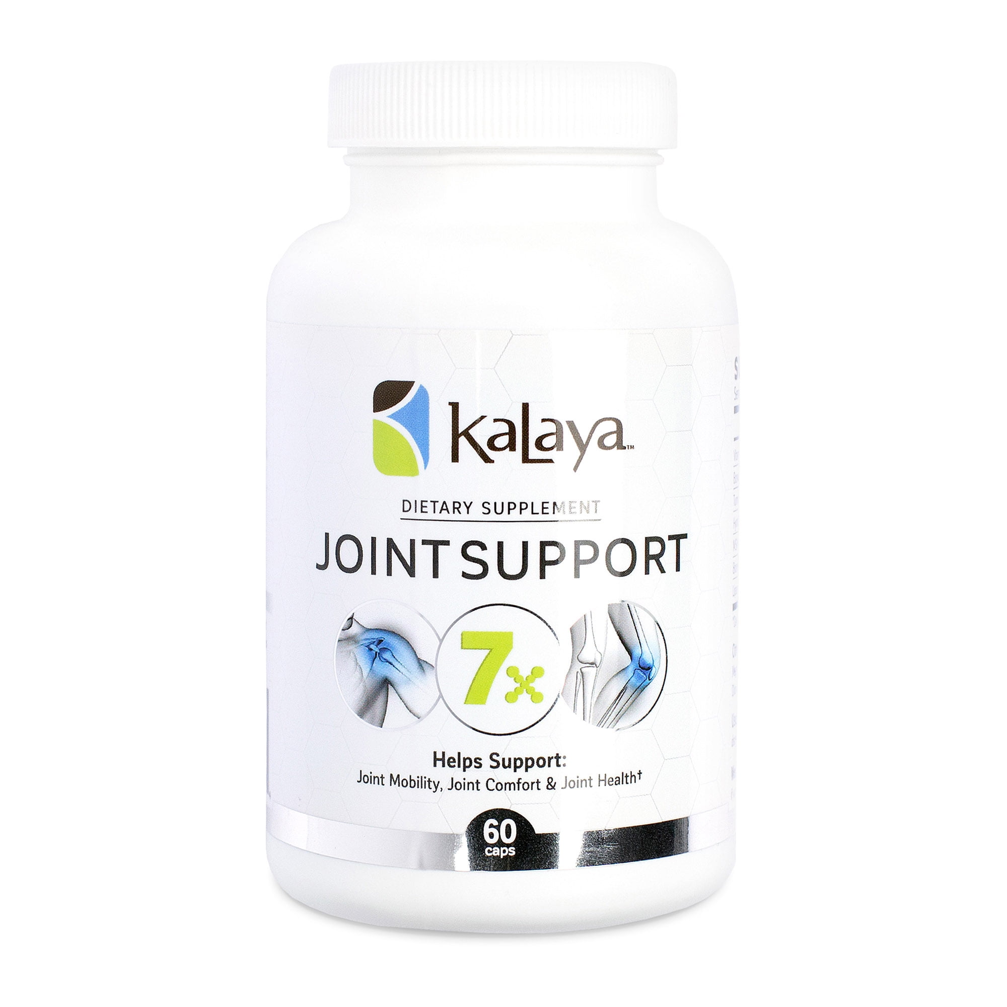 Kalaya Naturals 7X Joint Support Supplement 60 Capsules with Boswellia, Turmeric, MSM, Bromelain, Lipase and Vitamin C