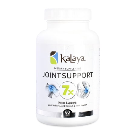 Kalaya Naturals 7X Joint Support Supplement 60 Capsules with Boswellia, Turmeric, MSM, Bromelain, Lipase and Vitamin C