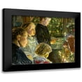 thumbnail image 1 of Kalckreuth, Leopold Graf von 24x20 Black Modern Framed Museum Art Print Titled - Children by the Christmas tree, 1 of 5