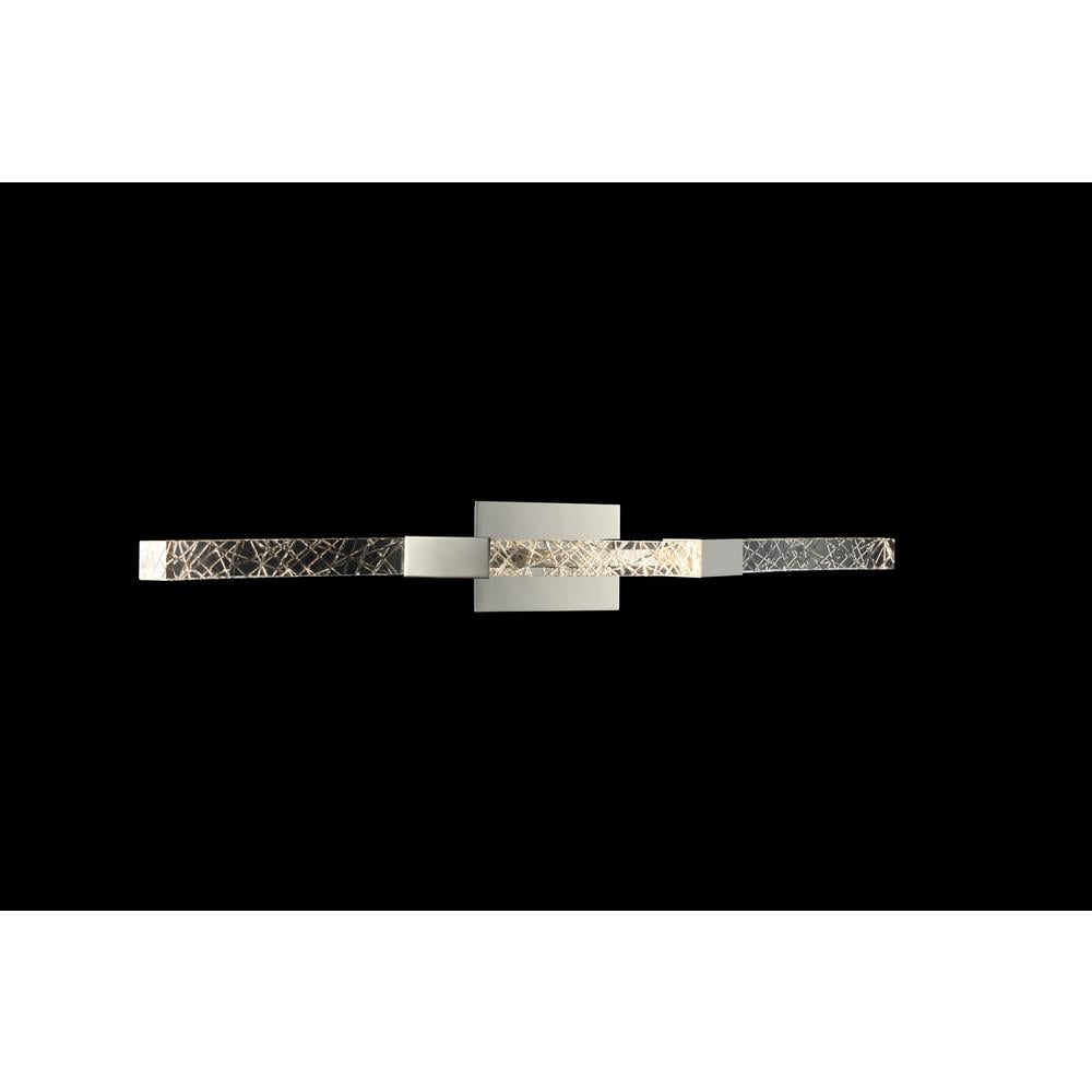 Athena 40 Inch Polished Nickel LED Bath Bar with Crystal Blocks