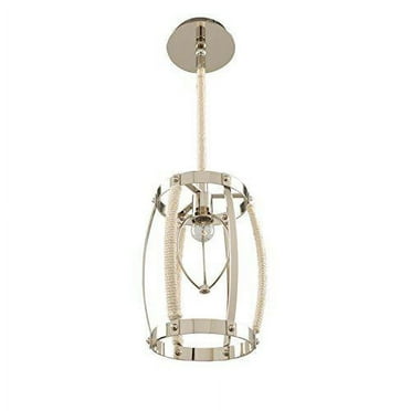 Kalco 312550 Bradbury 9" Wide Rope Accented Mini Pendant - Nickel
