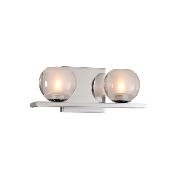 Kalco 315032CH Corona 2 Light 12" Wide Led Bathroom Vanity Light - Chrome