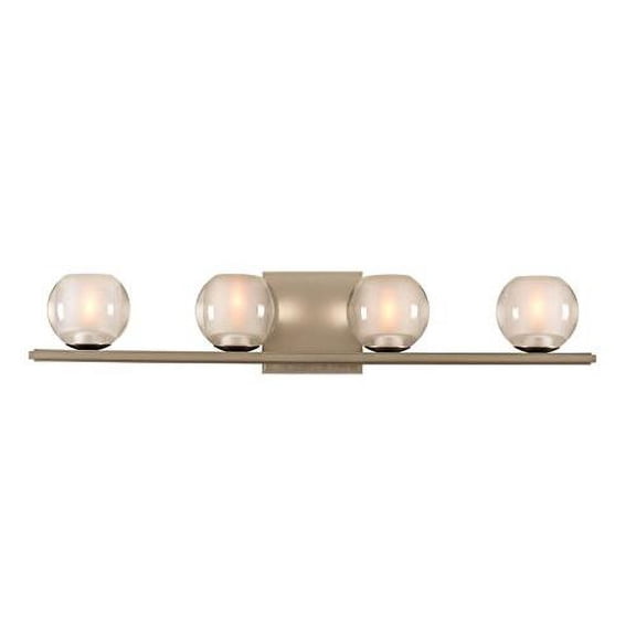 Kalco Lighting Corona 26" 4-light Modern Glass Bath Light in Satin Nickel