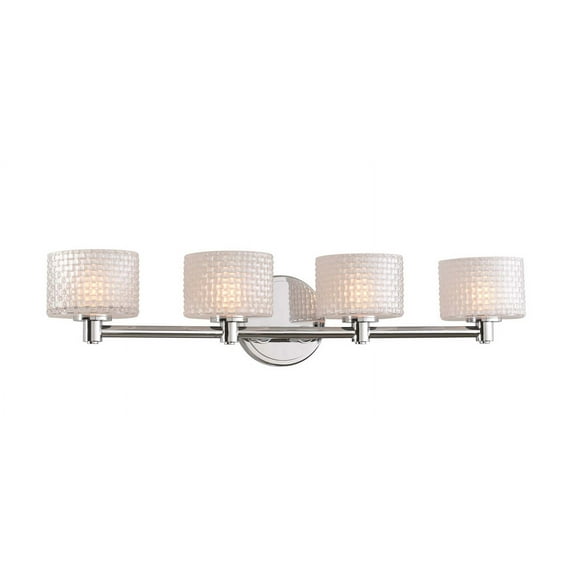 Kalco Lighting Willow 26" 4-light Modern Glass Bath Light in Chrome