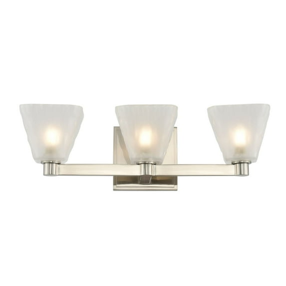 Kalco Lighting Weston 5" 3-light Contemporary Glass Bath Light in Glazed Nickel
