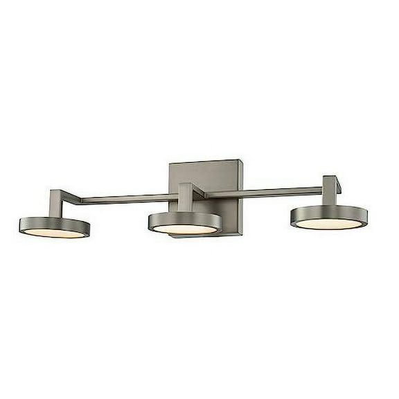 Kalco Lighting Eaton 21" 3-light Contemporary Glass Bath Vanity in Satin Nickel