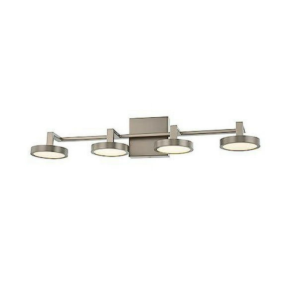 Kalco Lighting Eaton 26" 4-light Contemporary Glass Bath Vanity in Satin Nickel