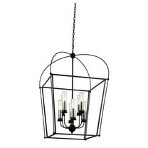 Kalco Lighting Sutter 24" Farmhouse Outdoor Pendant in Smooth Matte Black