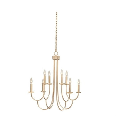 Kalco 511772 Kiera 8 Light 30" Wide Taper Candle Chandelier - Gold