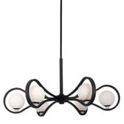 Kalco 521856MB Elliptical 6 Light 44" Wide Led Chandelier - Black