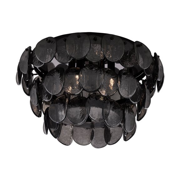 Kalco 524645BN Uroko 4 Light 20" Wide Flush Mount Ceiling Fixture - Black