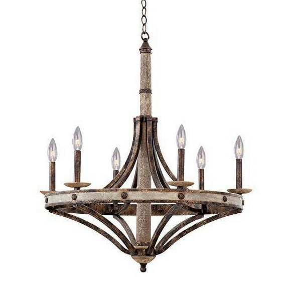 Kalco 7046Fg Coronado 6 Light 1 Tier Chandelier - Gold