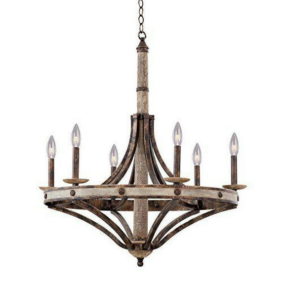 Kalco 7046Fg Coronado 6 Light 1 Tier Chandelier - Gold